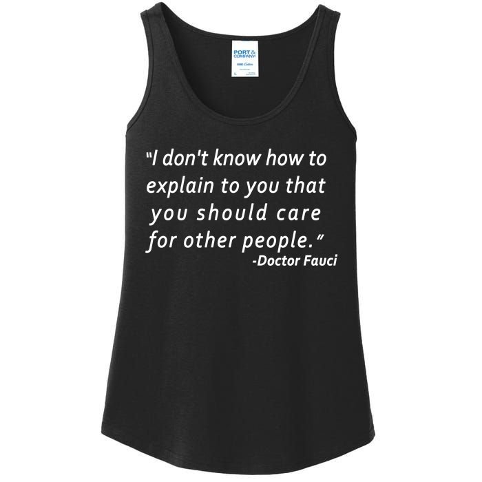 Doctor Fauci Quote Ladies Essential Tank