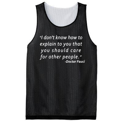 Doctor Fauci Quote Mesh Reversible Basketball Jersey Tank