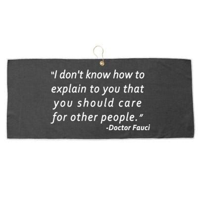 Doctor Fauci Quote Large Microfiber Waffle Golf Towel