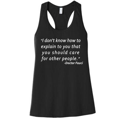 Doctor Fauci Quote Women's Racerback Tank