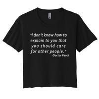 Doctor Fauci Quote Women's Crop Top Tee