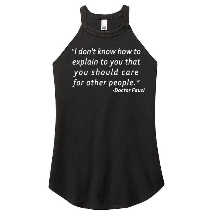 Doctor Fauci Quote Women's Perfect Tri Rocker Tank