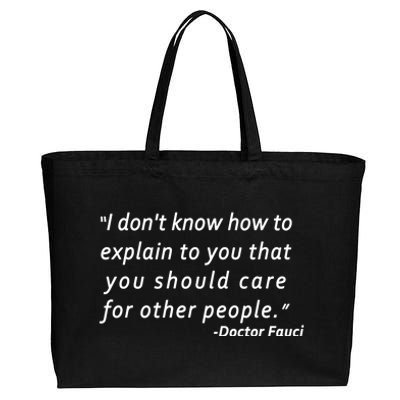 Doctor Fauci Quote Cotton Canvas Jumbo Tote