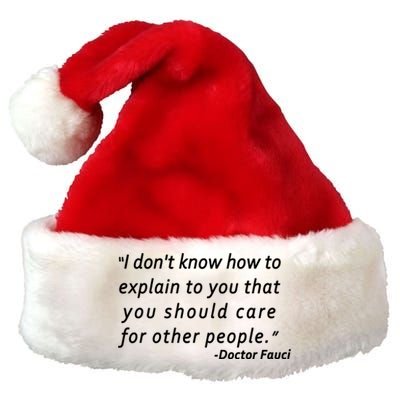 Doctor Fauci Quote Premium Christmas Santa Hat