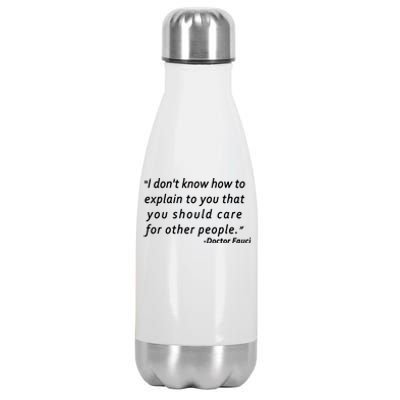 Doctor Fauci Quote Stainless Steel Insulated Water Bottle