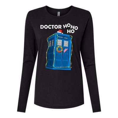 Doctor Ho Ho Ho Funny Christmas Womens Cotton Relaxed Long Sleeve T-Shirt