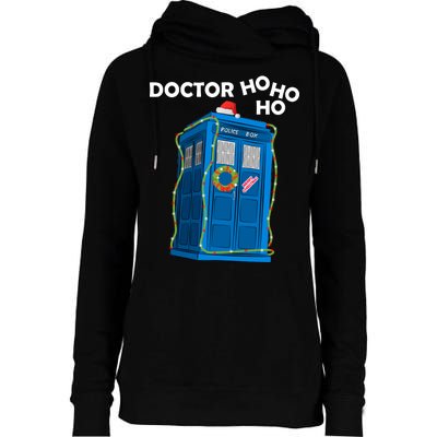 Doctor Ho Ho Ho Funny Christmas Womens Funnel Neck Pullover Hood