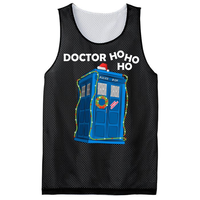 Doctor Ho Ho Ho Funny Christmas Mesh Reversible Basketball Jersey Tank