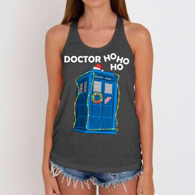 Doctor Ho Ho Ho Funny Christmas Women's Knotted Racerback Tank