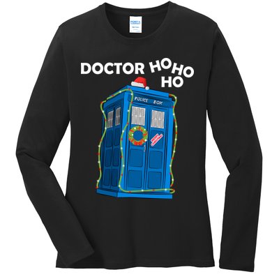 Doctor Ho Ho Ho Funny Christmas Ladies Long Sleeve Shirt