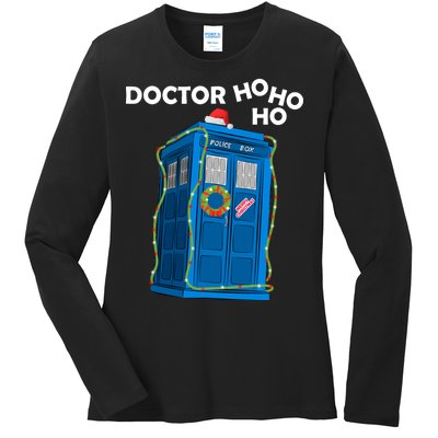 Doctor Ho Ho Ho Funny Christmas Ladies Long Sleeve Shirt