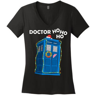 Doctor Ho Ho Ho Funny Christmas Women's V-Neck T-Shirt