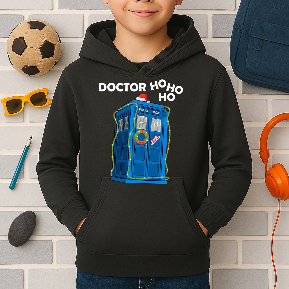 Doctor Ho Ho Ho Funny Christmas Kids Hoodie