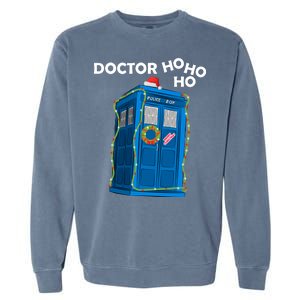 Doctor Ho Ho Ho Funny Christmas Garment-Dyed Sweatshirt