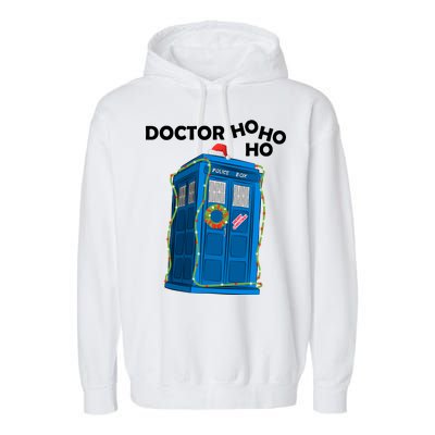 Doctor Ho Ho Ho Funny Christmas Garment-Dyed Fleece Hoodie