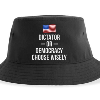 Dictator Or Democracy Choose Wisely Sustainable Bucket Hat