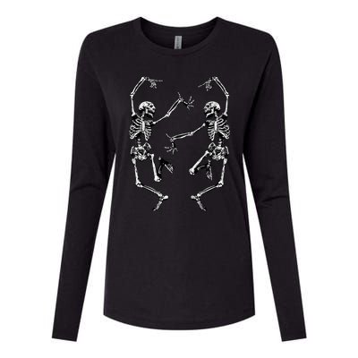 Dance Of Death Macabre Skeleton Skull Halloween Cute Gift Womens Cotton Relaxed Long Sleeve T-Shirt