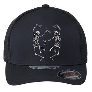 Dance Of Death Macabre Skeleton Skull Halloween Cute Gift Flexfit Unipanel Trucker Cap