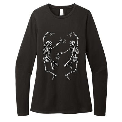 Dance Of Death Macabre Skeleton Skull Halloween Cute Gift Womens CVC Long Sleeve Shirt