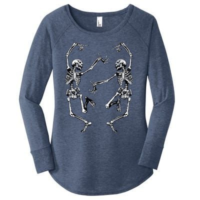 Dance Of Death Macabre Skeleton Skull Halloween Cute Gift Women's Perfect Tri Tunic Long Sleeve Shirt