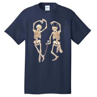 Dance Of Death Art Halloween Skeletons Dancing Scary Tall T-Shirt