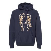 Dance Of Death Art Halloween Skeletons Dancing Scary Premium Hoodie