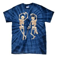 Dance Of Death Art Halloween Skeletons Dancing Scary Tie-Dye T-Shirt