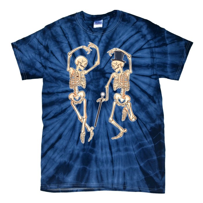 Dance Of Death Art Halloween Skeletons Dancing Scary Tie-Dye T-Shirt