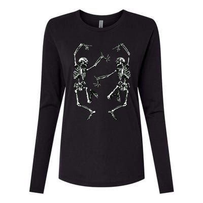 Dance Of Death Macabre Skeleton Skull Halloween Womens Cotton Relaxed Long Sleeve T-Shirt