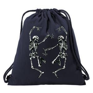 Dance Of Death Macabre Skeleton Skull Halloween Drawstring Bag