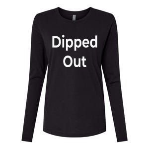 Dipped Out Womens Cotton Relaxed Long Sleeve T-Shirt