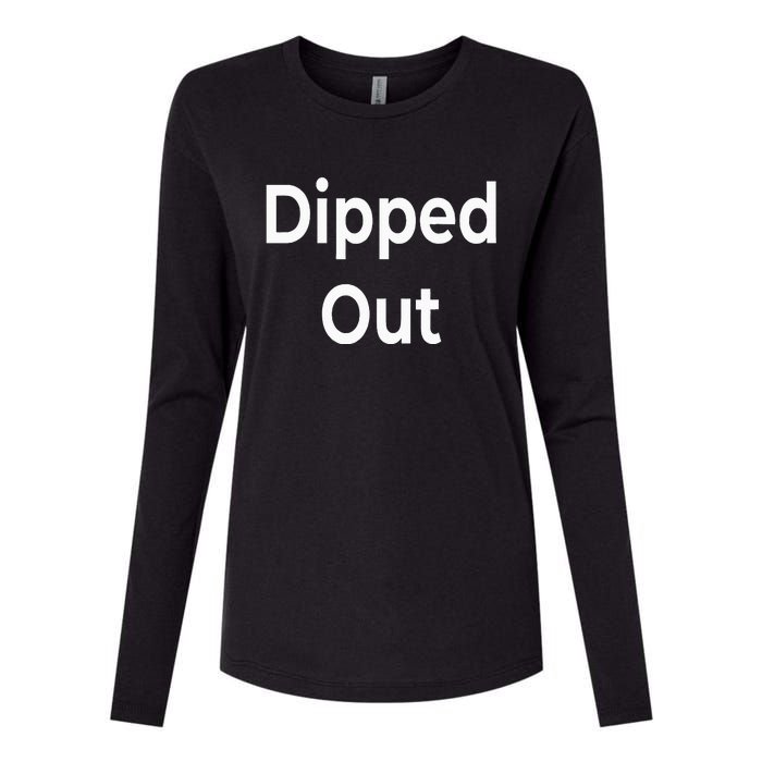 Dipped Out Womens Cotton Relaxed Long Sleeve T-Shirt