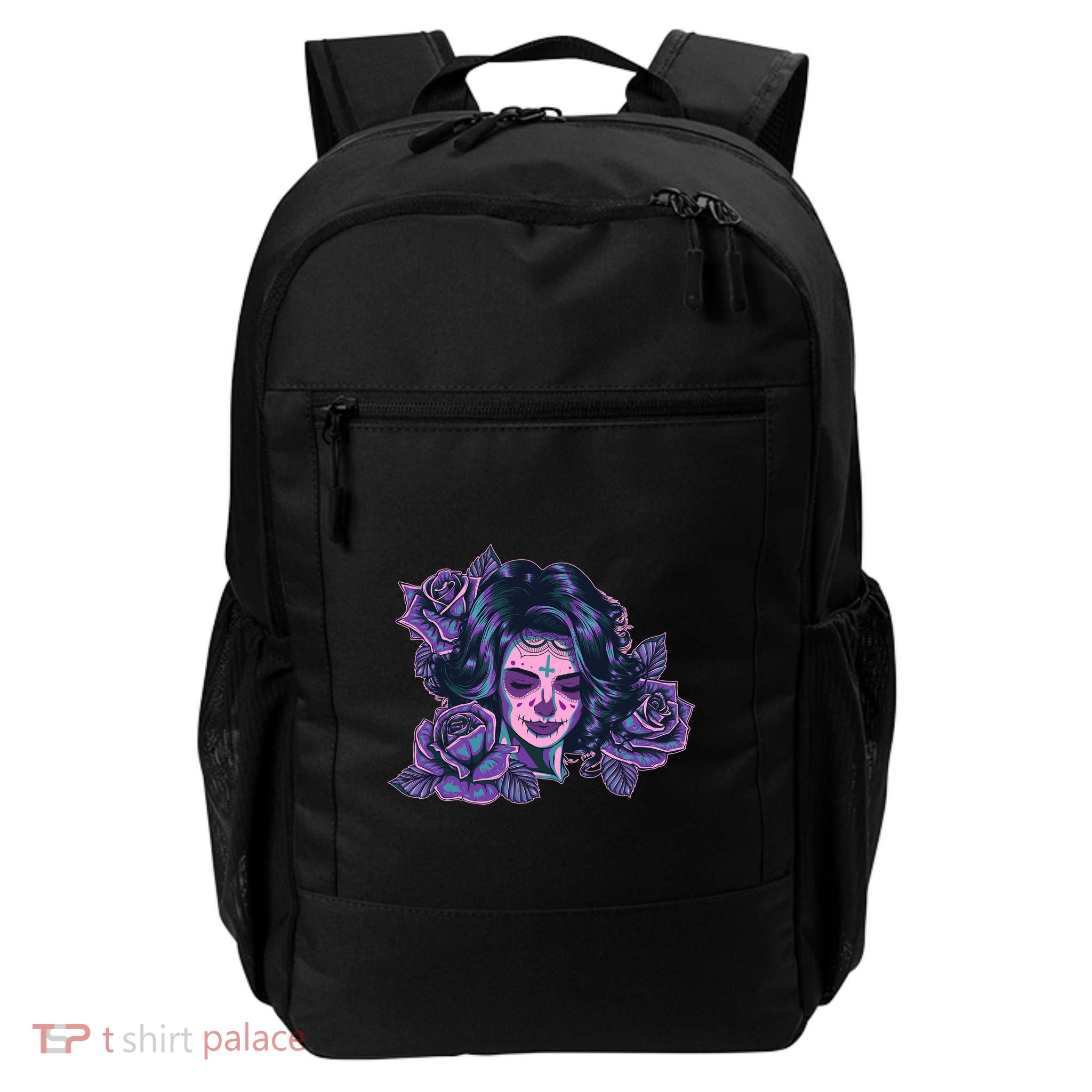 Day Of Dead Dia Los Muertos Sugar Skull Woman Backpack