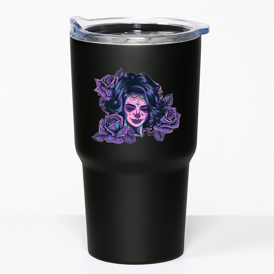 Day Of Dead Dia Los Muertos Sugar Skull Woman Tumbler