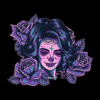Day Of Dead Dia Los Muertos Sugar Skull Woman Wool Snapback Cap