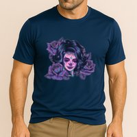 Day Of Dead Dia Los Muertos Sugar Skull Woman Cooling Performance Crew T-Shirt
