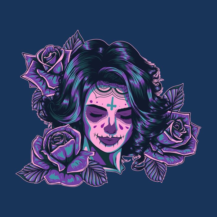 Day Of Dead Dia Los Muertos Sugar Skull Woman Apron