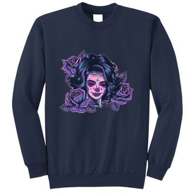 Day Of Dead Dia Los Muertos Sugar Skull Woman Sweatshirt
