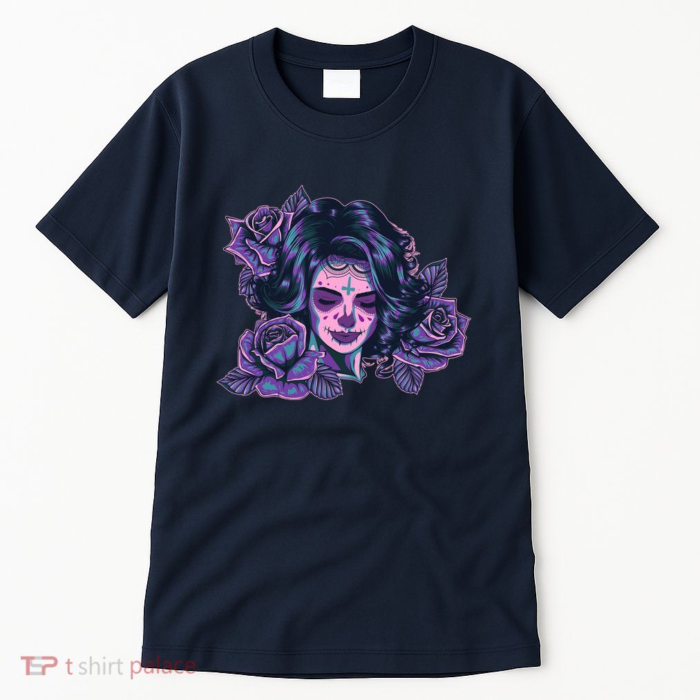 Day Of Dead Dia Los Muertos Sugar Skull Woman Tall T-Shirt