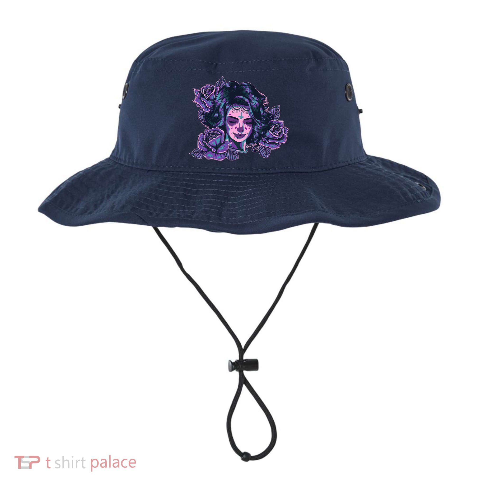 Day Of Dead Dia Los Muertos Sugar Skull Woman Bucket Hat