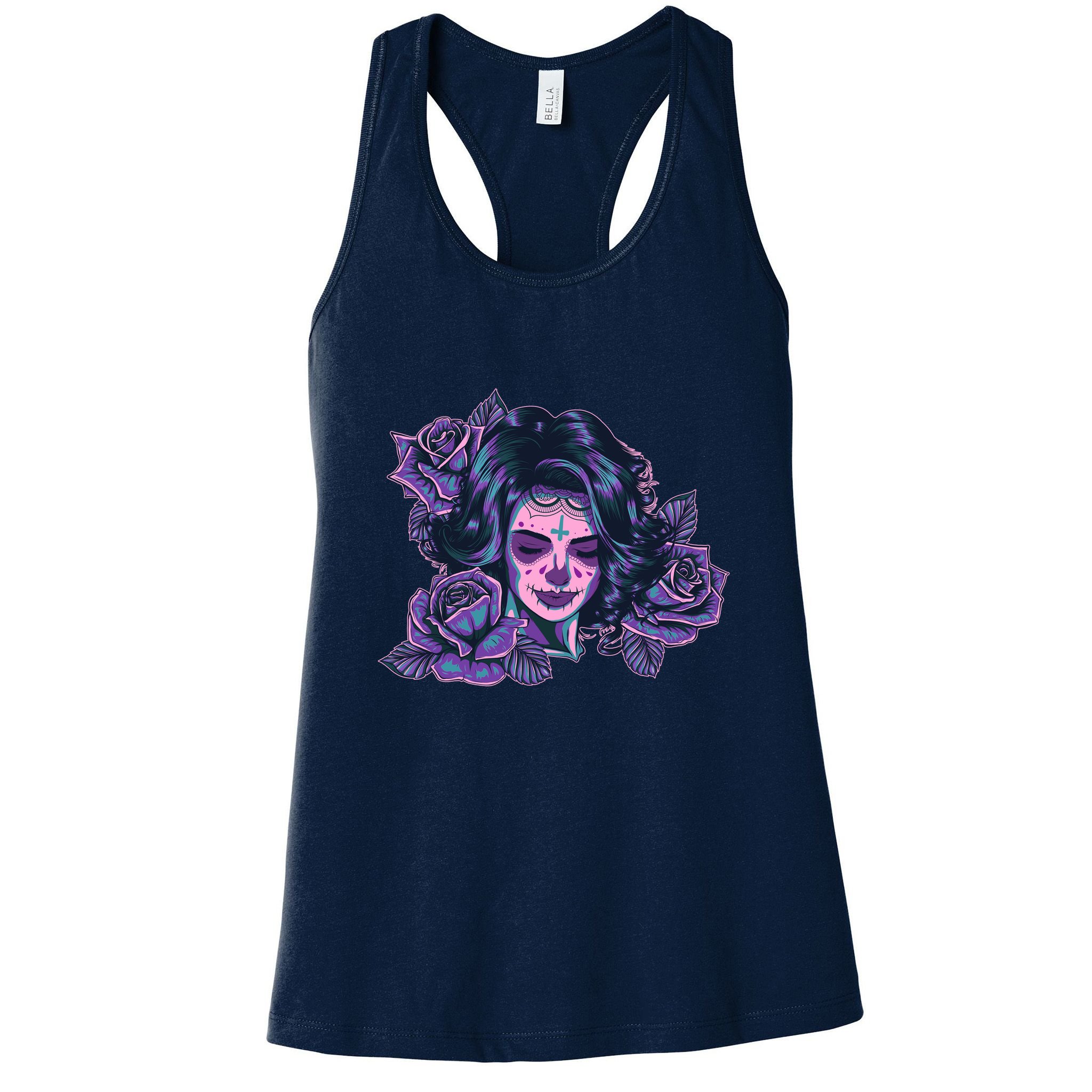 Day Of Dead Dia Los Muertos Sugar Skull Woman Womens Tank Top