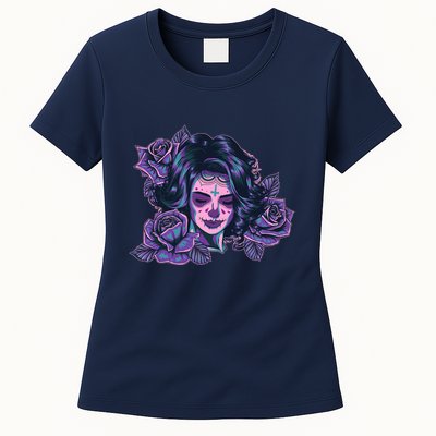 Day Of Dead Dia Los Muertos Sugar Skull Woman Womens T-Shirt