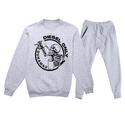 Diesel Only Duramax Lifted Truck Power Stroke Diesel Can Premium Crewneck Sweatsuit Set