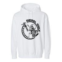 Diesel Only Duramax Lifted Truck Power Stroke Diesel Can Garment-Dyed Fleece Hoodie