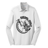 Diesel Only Duramax Lifted Truck Power Stroke Diesel Can Silk Touch Performance Long Sleeve Polo