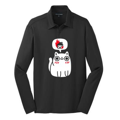 Dreaming Of Destruction Silk Touch Performance Long Sleeve Polo