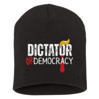 Dictator Or Democracy Funny Trump Hair Tie Short Acrylic Beanie