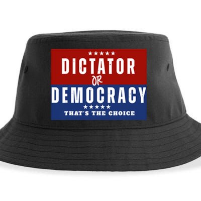 Dictator Or Democracy ThatS The Choice Sustainable Bucket Hat