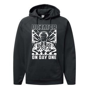 Dictator On Day One Trump Performance Fleece Hoodie