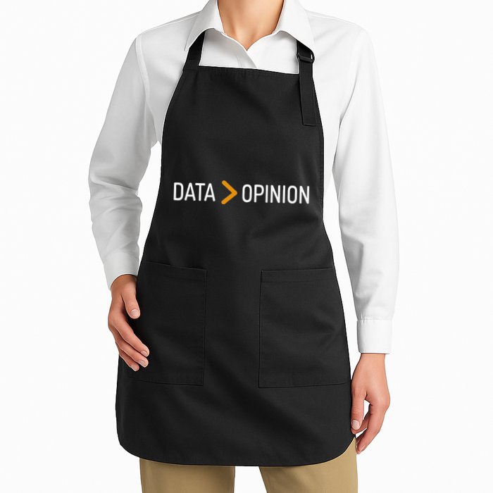 Data Opinion Data Over Opinion Full-Length Apron With Pockets